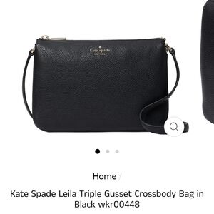 Kate Spade Leila Black Leather Crossbody Bag